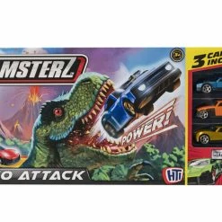 Teamsterz Dino Attack With 3 Cars -Majorette Shop 1416576.V22 pkg 2 min 64339.1645422728