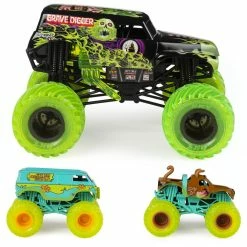 Monster Jam 1:24 & 1:64 Scale Vehicles 3 Pack