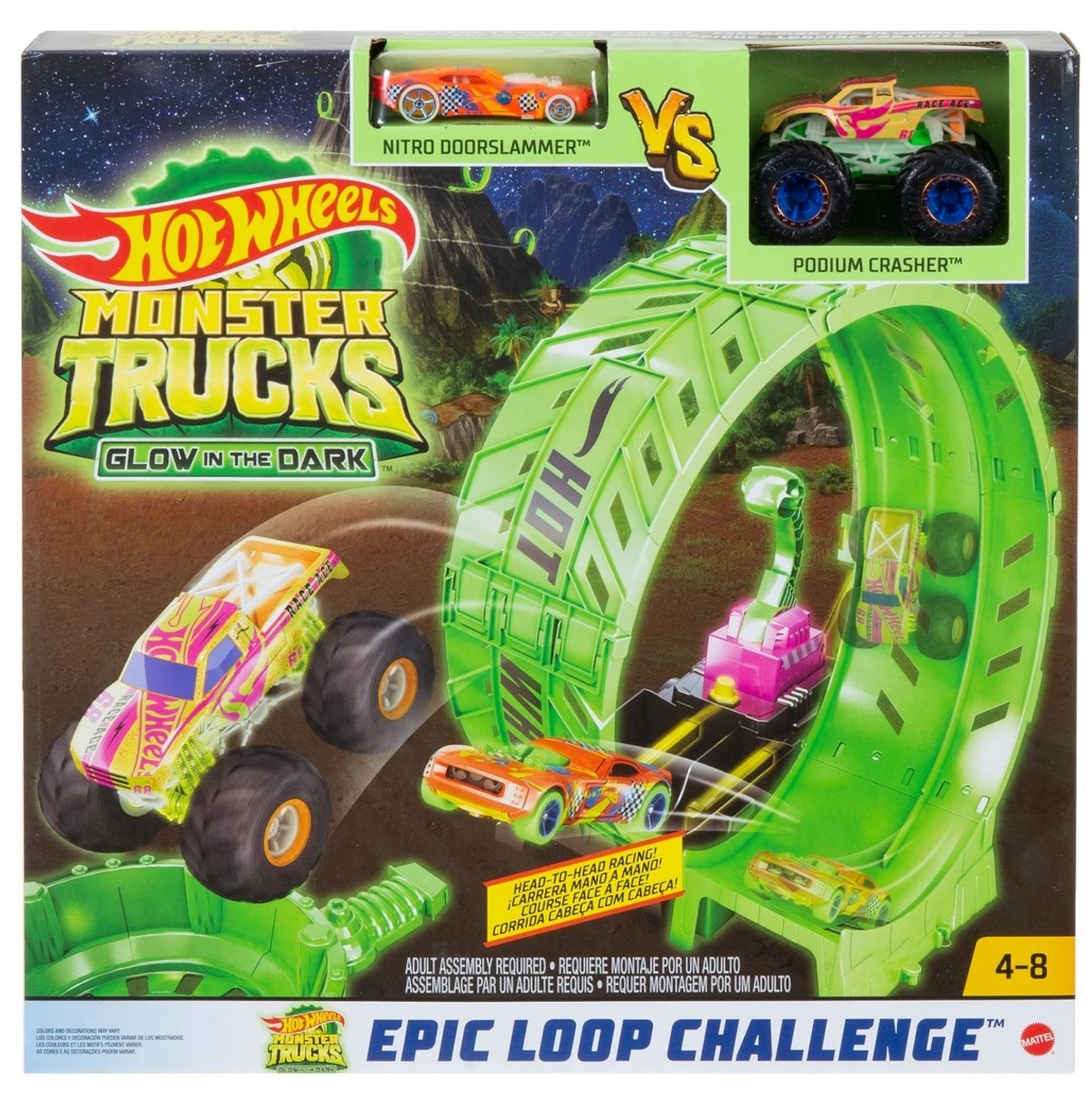 Hot Wheels Monster Truck Epic Loop Glow-in-the-Dark Playset 8 Hot Wheels Monster Truck Epic Loop Glow-in-the-Dark Playset - Image 6