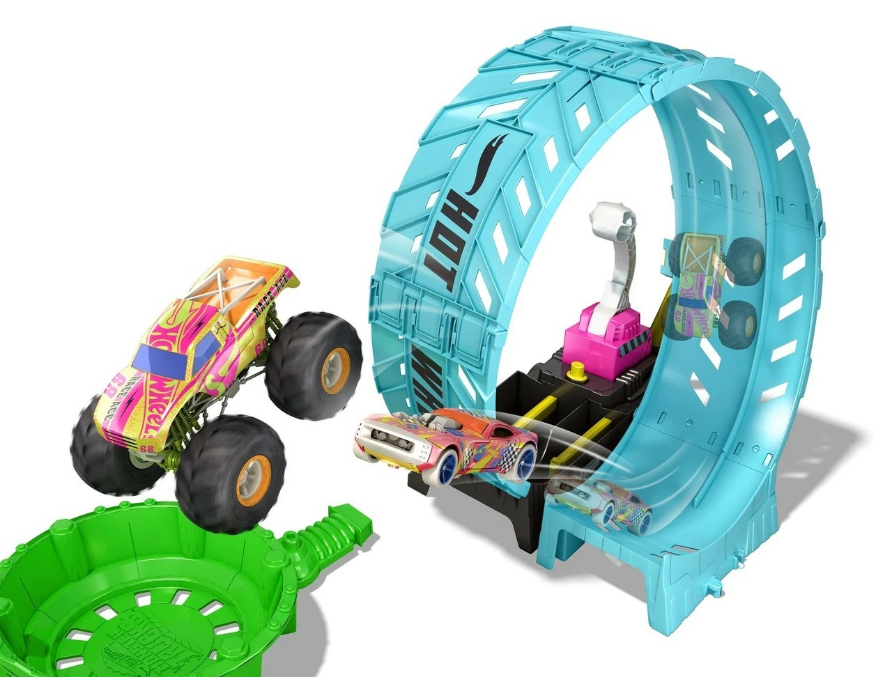 Hot Wheels Monster Truck Epic Loop Glow-in-the-Dark Playset 3 Hot Wheels Monster Truck Epic Loop Glow-in-the-Dark Playset
