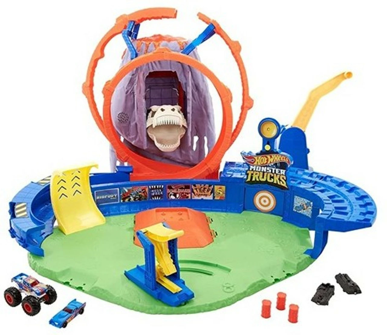 Hot Wheels Monster Trucks T-Rex Volcano Arena Playset 2 Hot Wheels Monster Trucks T-Rex Volcano Arena Playset