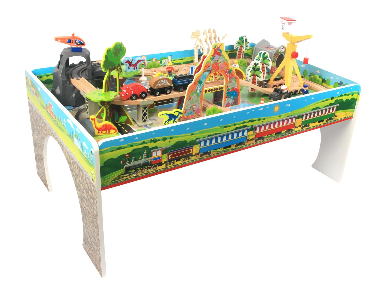 Wonder Co 80Pcs Dino Train Set With Table 2 Wonder Co 80Pcs Dino Train Set With Table