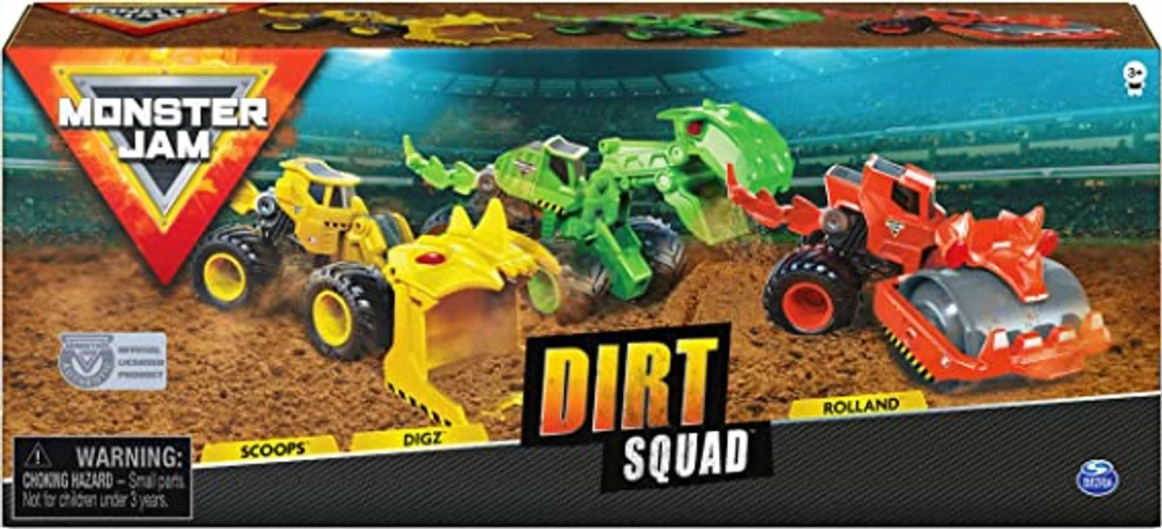 Monster Jam 1:24 & 1:64 3 Pack Dirt Theme 4 Monster Jam 1:24 & 1:64 3 Pack Dirt Theme - Image 2