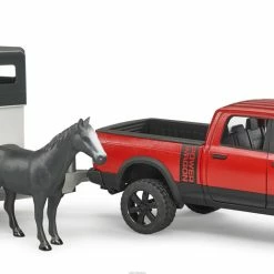 Bruder 1:16 Ram 2500 Power Wagon With Horse Trailer And 1 Horse
