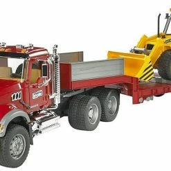 Bruder 1:16 Mack Granite Low Loader W/Jcb 4Cx Backhoe Loader