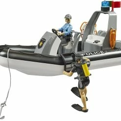 Bruder RAM 2500 Police Pickup With Light & Sound, Trailer And Boat -Majorette Shop 5 37752.1664513579