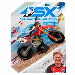 Supercross 1:10 Diecast Collector Motorcycle -Majorette Shop 6059504 1 to 10 Scale SX Moto Justin Hill PB M01 GML Front PKG 49767.1610319150