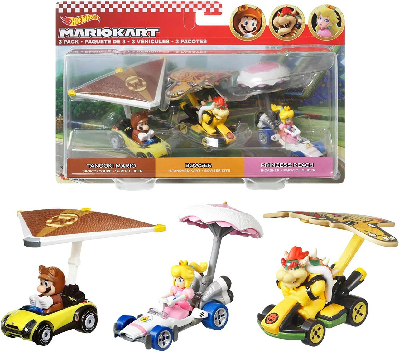 Hot Wheel Mario Kart Glider 3 Pack 4 Hot Wheel Mario Kart Glider 3 Pack - Image 2