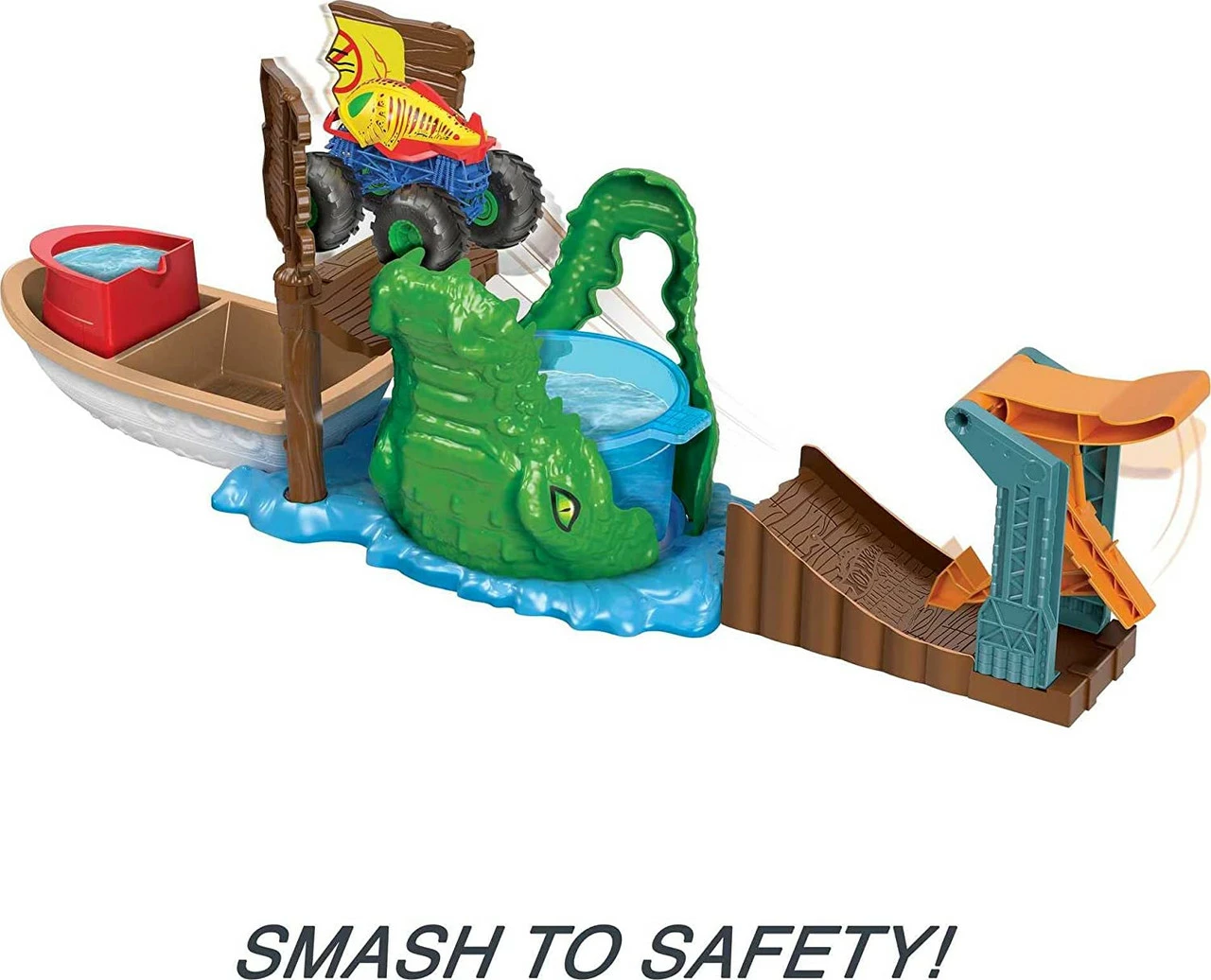 Hot Wheels Monster Trucks Swamp Chomp Playset 5 Hot Wheels Monster Trucks Swamp Chomp Playset - Image 3