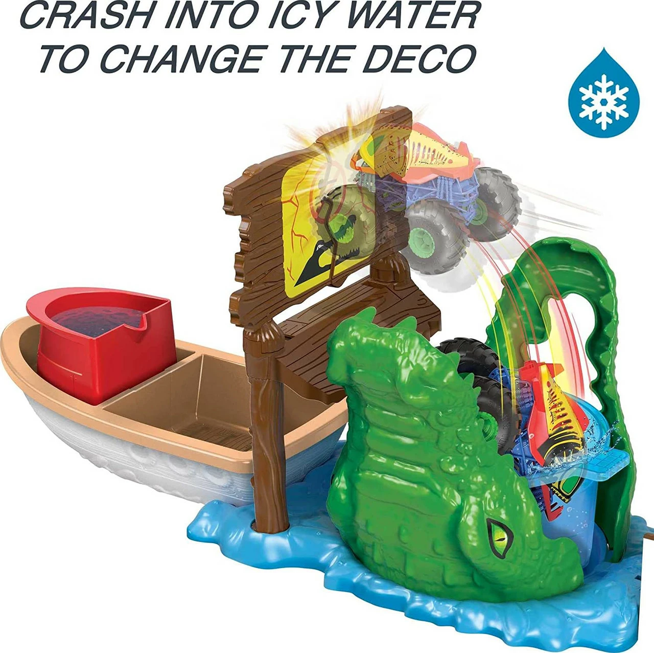 Hot Wheels Monster Trucks Swamp Chomp Playset 6 Hot Wheels Monster Trucks Swamp Chomp Playset - Image 4