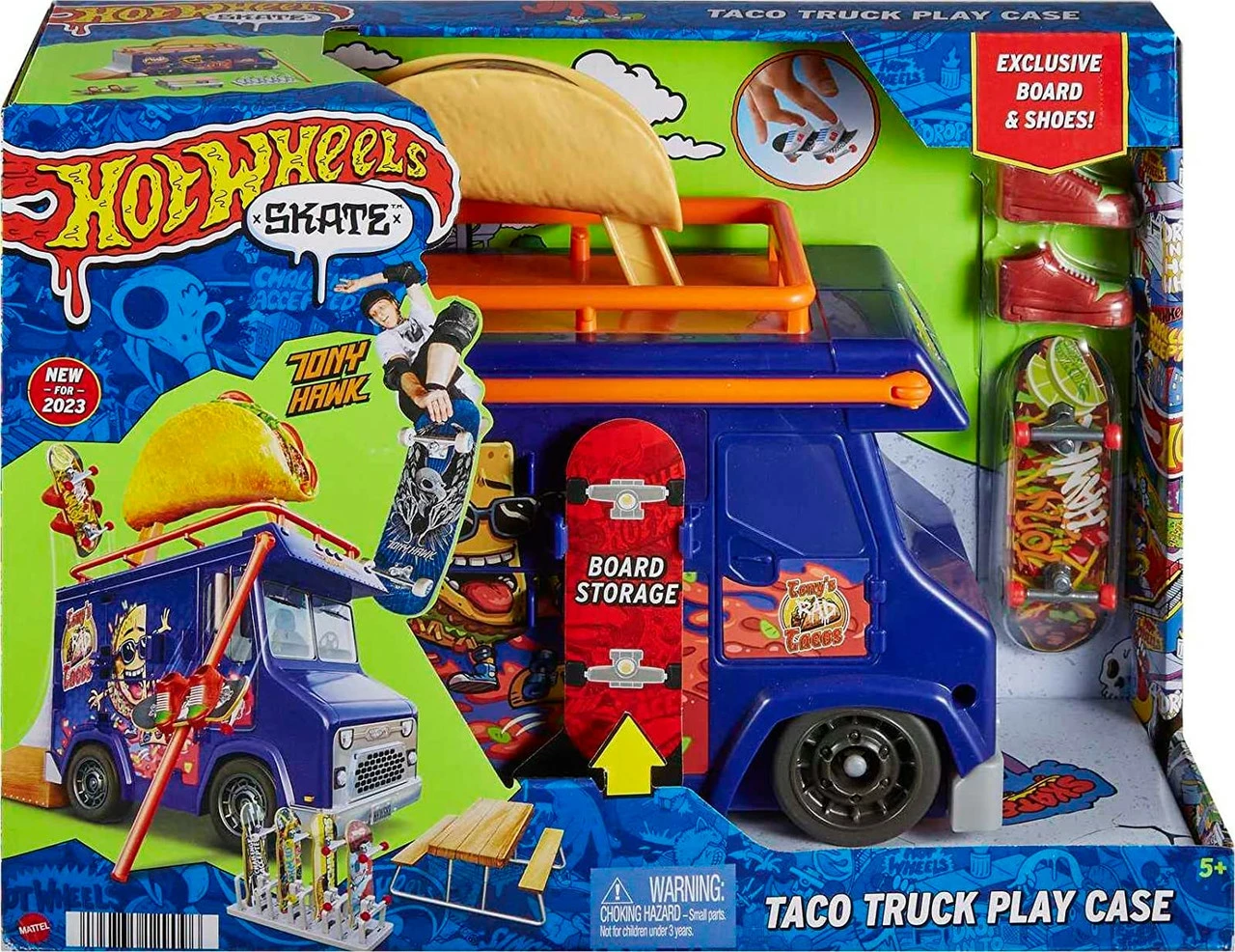 Hot Wheels Skate Portable Skatepark, Taco Truck Play Case 8 Hot Wheels Skate Portable Skatepark, Taco Truck Play Case - Image 6