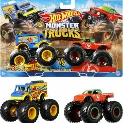Hot Wheels Monster Trucks 1:64 Demo Doubles 2-Pk Collection Vehicles