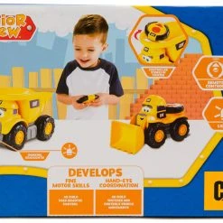 CAT Junior Crew Lil Mighty RC Dump Truck -Majorette Shop 82454 CAT JuniorCrew LilMightyRC DumpTruck InPack Back 16344.1619667859