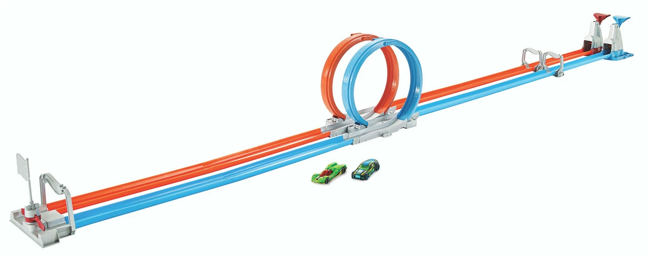 Hot Wheels Double Loop Dash Track Set 3 Hot Wheels Double Loop Dash Track Set