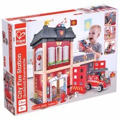Hape Fire Station -Majorette Shop HE3023 Fire Station package 06623.1610320147
