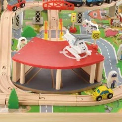 WONDER CO 100 Piece City Train Set With Table -Majorette Shop TL98054 DeluxeRailwaySetTable Label 4 93299.1608099987